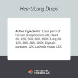 Professional Formulas Heart Lung Drops - 59 Milliliters