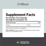 Professional Formulas D-Ribose - 180 Capsules