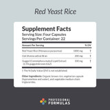 Professional Formulas Red Yeast Rice - 90 Capsules