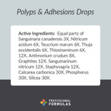 Professional Formulas Polyps and Adhesions Drops - 59 Milliliters