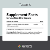 Professional Formulas Turmeric 250mg - 90 Capsules