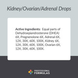 Professional Formulas Kidney Ovarian Adrenal Drops - 59 Milliliters