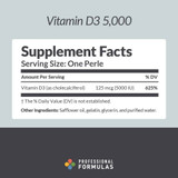 Professional Formulas Vitamin D3 5,000 IU - 120 Perles