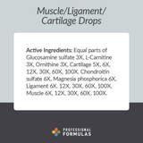 Muscle/Ligament/Cartilage Drops active ingredients list