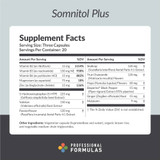 Professional Formulas Somnitol Plus(Melatonin) - 60 Capsules