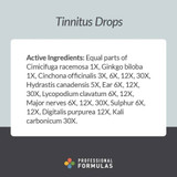 Professional Formulas Tinnitus Formula - 59 Milliliters