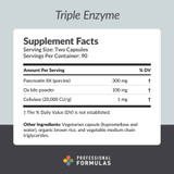 Professional Formulas Triple Enzyme Formula - 180 Capsules