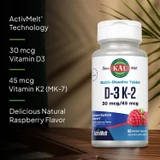 D3 K2 ActivMelt raspberry, ActivMelt technology benefits graphic