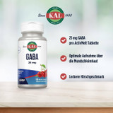 GABA 25 mg ActivMelt cherry bottle absorption benefits graphic