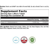 KAL Ultra B-12 10,000 mcg Methyl Raspberry - 30 Tablets