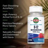 B12 Methylcobalamin raspberry high-potency active form graphic