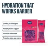 Hydrate or Die mixed berry, 2000 mg electrolytes benefits graphic