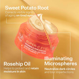 Super-C Eye open jar with sweet potato rosehip microspheres callouts