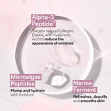 Key ingredients graphic: Alpha-3 Peptide, microalgae peptides and marine ferment