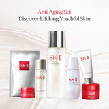 Brightening Set five SK-II products lineup, lifelong youthful skin graphic