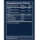 Ergo-Thione+ Supplement Facts with L-ergothioneine glutathione panel