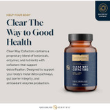 Clear Way Cofactors bottle, clear the way to good health graphic