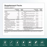 N-Liven Supplement Facts greens berry microalgae blends panel