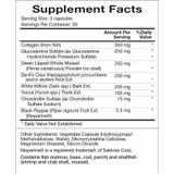 JTL Mobility Supplement Facts collagen glucosamine mussel panel