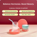 HerHarmony balance hormones boost beauty four support areas graphic