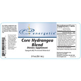 Core Hydrangea Blend Supplement Facts hydrangea botanical panel