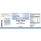 Colon Clear Supplement Facts herbal blend panel