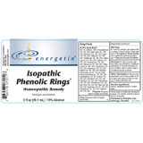 Isopathic Phenolic Rings label with drug facts