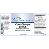 Core Ginkgo Blend Supplement Facts ginkgo gotu kola panel
