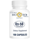 Bio-Tech Pharmacal D3-50 50,000 IU 100 capsule bottle