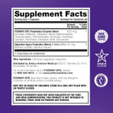 FODMAP DPE 180 capsules Supplement Facts enzyme probiotic blend panel