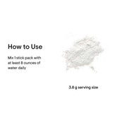 Magnesium Bisglycinate powder, mix 1 stick pack with water, 3.8 g serving size