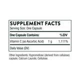 Vitamin C supplement facts, 1 capsule, 1 g ascorbic acid