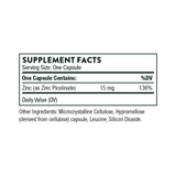 Thorne Zinc Picolinate 15 mg - 60 Capsules