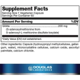SAM-e Supplement Facts SAMe 200 mg panel