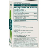 Organic Gotu Kola Supplement Facts powder extract panel