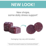 Ashwagandha Gummies new look cube shape dark purple gummies graphic