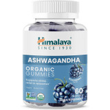Himalaya Ashwagandha Organic Gummies blackberry flavor white bottle