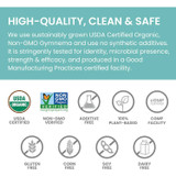 Organic Gymnema high-quality clean safe organic Non-GMO icons graphic