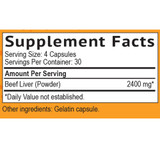 Smidge Beef Liver Capsules - Protein & Vitamin A - Grass-fed - 120 Capsules