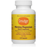 Smidge Morning Magnesium 120 capsules white bottle