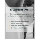 NSF Certified for Sport graphic with independent certification points
