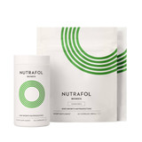 Nutrafol Women bottle beside two growth pack pouches