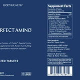 Perfect Amino Coated Tablets bottle label with supplement facts