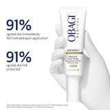 Sun Shield tube, 91 percent skin felt hydrated and protected graphic