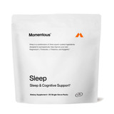 Momentous Sleep melatonin-free 30 single-serve packs white pouch