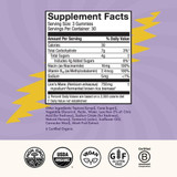Cosmic Focus Gummies Supplement Facts lion mane B12 niacin panel