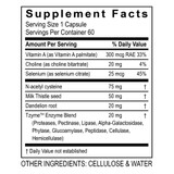 Transformation Enzymes Liver Support supplement facts panel