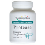 Transformation Enzymes Protease 120 vegetarian capsules bottle front label