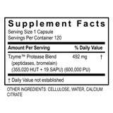 Transformation Enzymes Protease supplement facts panel