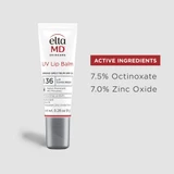 EltaMD UV Lip Balm with active ingredients 7.5% octinoxate, 7.0% zinc oxide